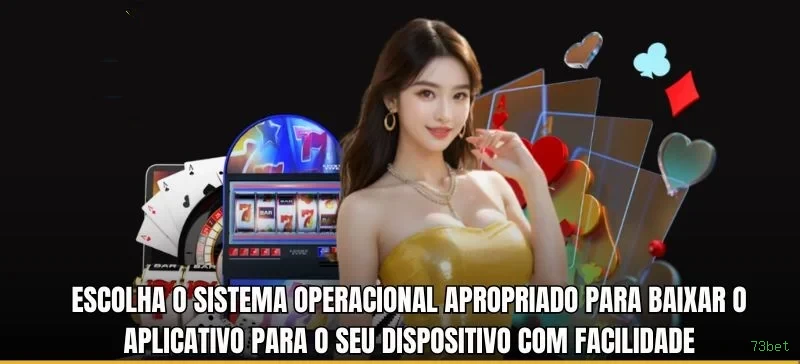 Imagem promocional do aplicativo mobile da 73bet